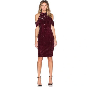 NWT Lavish Alice Purple Velvet Sequin Dress